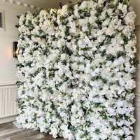 KCFW-305 fleurs artificielles décoratives de mariage sur mesure, mur de respiration pour bébé, panneau mural Floral Rose, fleur en soie, mur de mariage, toile de fond