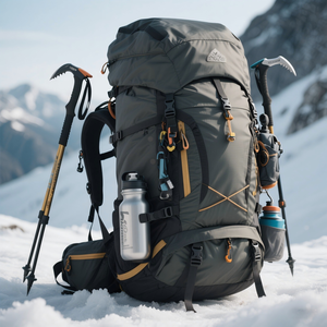Zaino da trekking 50L accuratamente progettato con telaio interno impermeabile antipioggia e chiusura a cerniera per il campeggio - Product Image 3