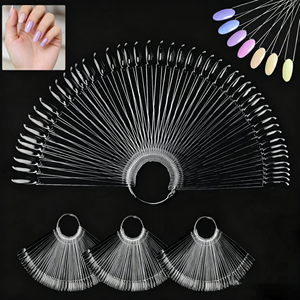 50 échantillons de couleurs de vernis à ongles avec anneaux métalliques pour la pratique de la <span class=keywords><strong>manucure</strong></span> DIY – Lot en gros - Product Image 1