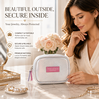 Étui de rangement portable pour bijoux, mini, personnalisé, pour voyage, organiseur de bagues, boucles d'oreilles, colliers, emballage OEM ODM, fabricant