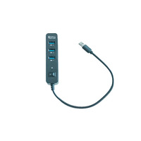 Kabel data transmisi tinggi USB 3.0 hub, kabel usb 4 in 1 out dengan lampu LED kemasan individual