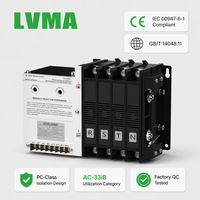 Commutateur de transfert automatique ATS LMS1-SN LVMA PC 4 pôles 63A-630A 400V/690V 50/60Hz 10kA Triphasé/Monophasé Certifié ISO Garantie 18 mois