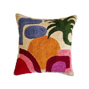 Abstract Tufted <b>Throw</b> Boho <b>White</b> Color Pillowcase Home Decorative 45*45cm Square Cushion Cove Eco-Friendly Custom OEM Wholesale - Product Image 1