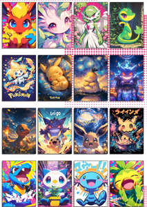 YQ Collectibles Anime Japonais Pokémones – <span class=keywords><strong>Carte</strong></span> Fan Art Surprise en Papier Photo de Haute Qualité, Effet Déchiré, Sachet Mystère - Product Image 5