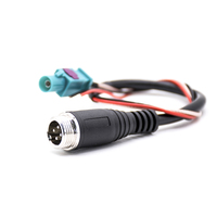 Cable RF RG174 de Baja Pérdida con Conector FAKRA Z-Code Macho a GX12-4P Personalizado para Cámara Automotriz