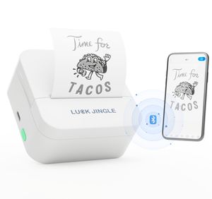 Mini imprimante d'étiquettes thermiques pour petites entreprises, chaînes de cafés, magasins, étiquettes de <span class=keywords><strong>prix</strong></span>, fabricant d'autocollants de codes-barres, logo personnalisé - Product Image 4