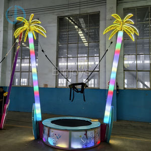 Trampolino Elastico Singolo per Bambini a Forma di Palma di Cocco con Luci LED, Prezzo di Fabbrica - Product Image 2