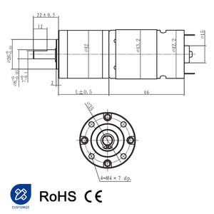 775 42mm 높은 토크 전기 기어 박스 12v 감속기 행성 모터 공급 업체 드릴 DC 유성 기어 모터 - Product Image 5