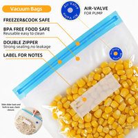 Trois tailles au choix, sacs sous vide réutilisables pour cuisson sous vide, valve unidirectionnelle, fermeture uniforme, kit d'accessoires complet