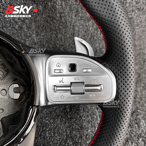 Convient pour <span class=keywords><strong>Mercedes</strong></span> Benz W204 W205 W211 W212 W222 W213 W218 <span class=keywords><strong>W219</strong></span> GLE GLA CLA <span class=keywords><strong>Volant</strong></span> en cuir amélioré - Product Image 5