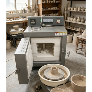 Four céramique compact et portable pour petit atelier de <span class=keywords><strong>poterie</strong></span>, avec contrôleur numérique et design léger pour un transport facile - Product Image 4