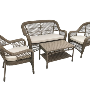 Guangdong Factory <span class=keywords><strong>Jeco</strong></span> ACE Silla de mimbre Juego de conversación Muebles de ratán natural Patio Jardín Conjunto Muebles de exterior - Product Image 1