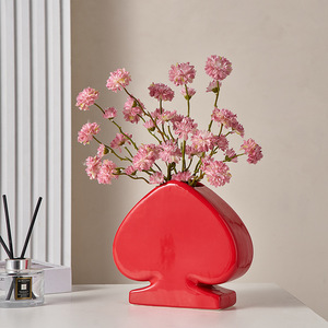 Nordic Minimalist Ceramic Poker <strong>Card</strong> Vase Ornament Flower Arrangement Floral Art <strong>Living</strong> Room <strong>TV</strong> Cabinet Decoration Home - Product Image 1