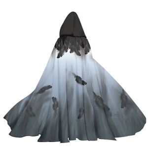 Festival vendita calda su misura per adulti di Halloween mantello adatto per <span class=keywords><strong>giovani</strong></span> eventi folla ragazze e ragazzi strega Halloween all'ingrosso - Product Image 5