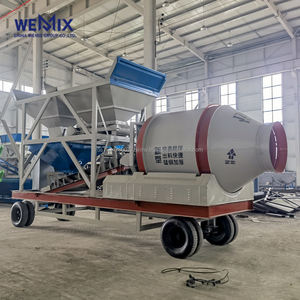 YHZM500 Planta dosificadora de hormigón móvil Mezclador de tambor Tipo de tambor Planta mezcladora móvil - Product Image 1