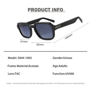 Độc đáo phân cực Kính mát Nhà sản xuất biểu tượng tùy chỉnh thương hiệu sang trọng cổ điển kính hình chữ nhật thiết kế kính mát nam nữ - Product Image 2