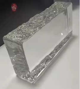 Pared de partición de grano de hielo transparente de doble cara, barra de ladrillo de cristal, pared de fondo de sala de estar, ladrillo de vidrio cuadrado impreso UV - Product Image 5