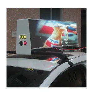 Outdoor Double Side P4 P5 Full Color 3G WIFI Taxi Roof LED Sign 12 V RGB Car Top Display