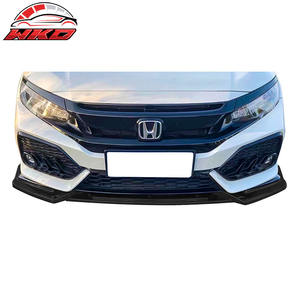 Alerón delantero compatible con Honda Civic 2017-2021 Si 5DR Hatchback, color negro mate, 3 piezas, kit de carrocería de alta calidad. - Product Image 2