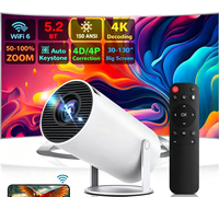 Projecteur HY300PRO à succès – Portable, LCD, Wi-Fi double bande 2.4G+5G, WiFi6, Mise au point manuelle, Projection murale, Duplication d'écran sans fil