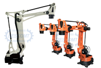 Mesin Otomatis Lini Semprot Cat Robot 6 Axis, Menggantikan Manipulator Transfer Manual Bermotor untuk Pengelasan Konstruksi