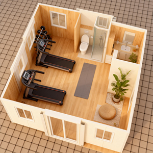 Casas Prefabricadas Blancas de Dos Pisos con Balcón y Bancas, de 20 Pies, Precio Mayorista de Fábrica 2026 - Product Image 4