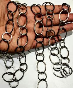 Chaîne à maillons plaquée noire Big & Thick Marquise 30mm * 19mm vendue par pied fabrication de bijoux chaînes de taux de gros pistolet métal fini - Product Image 4