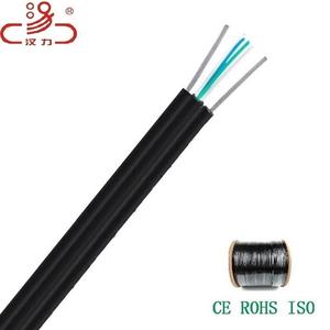 HanLI fil de chute auto-porteur 1*2*0.5cu + 1.2 fil d'acier <span class=keywords><strong>ADSL</strong></span> VDSL <span class=keywords><strong>fibre</strong></span> paire G652D solide - Product Image 3