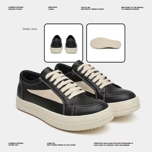 Scarpe Casual da Uomo in Vera Pelle Trendy 2025 RO con Suola Spessa e Lacci, <span class=keywords><strong>Sneakers</strong></span> Traspiranti Nuova Collezione Primavera per Ragazzi Inverno - Product Image 4