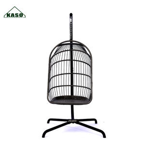 Columpio doble colgante de ratán para Patio, mueble plegable de mimbre con soporte de Metal, para exteriores y jardín - Product Image 2