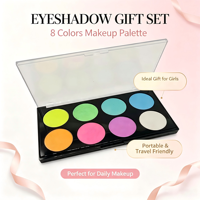 Palette de maquillage pour le visage et le corps pour enfants, 8 teintes, écologiques, non toxiques, fini mat et scintillant, haute pigmentation, pour le quotidien, les fêtes et la scène