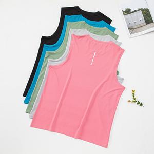 Camiseta sin mangas personalizable para correr para hombre, camiseta transpirable para entrenamiento de gimnasio, estampado Digital de poliéster Spandex, tallas S a 2XL - Product Image 2