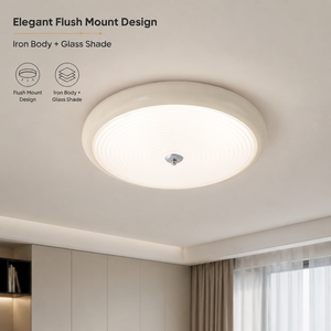 Modern Flush Mount Led <b>Ceiling</b> <b>Light</b> Iron Glass Shade <b>Remote</b> Dimmable Tri Color For Home Decoration Bedroom Living Room - Product Image 2