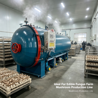 Stérilisateur de champignons résistant à la corrosion, autoclave de champignons sur mesure pour ligne de production de champignons