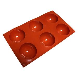 Custom Design 6-Cavity Nonstick <b>Silicone</b> Cake Mold Half Sphere <b>Baking</b> Mould - Product Image 5