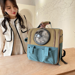 حقيبة حمل الحيوانات الأليفة بالجملة قابلة للتنفس، حقيبة ظهر شفافة على شكل كبسولة لحمل القطط والكلاب - Product Image 4