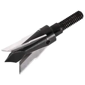 6 unidades de puntas de caza para arco de 4 hojas, 125 grains, de acero inoxidable y aluminio aeronáutico, negras, ensambladas, para carcaja de arco - Product Image 3