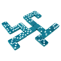 Fabrication directe d'usine, jeu de dominos double six coloré, blocs de dominos multicolores et logo personnalisés pour jouer au jeu de dominos