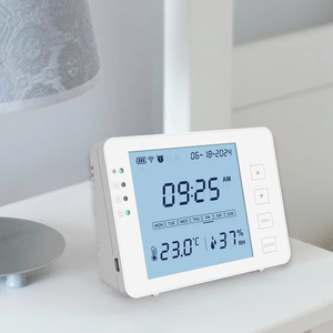 Kỹ Thuật Số ẩm kế Nhiệt kế cho phòng nhiệt độ độ ẩm mét trong nhà Nhiệt kế cảm biến nhiệt độ với đồng hồ báo thức - Product Image 1