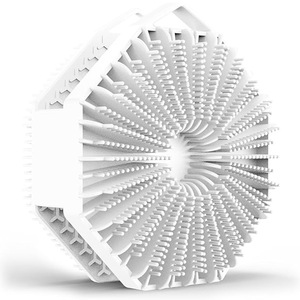 Brosse de bain carrée polygonale en silicone, poils doux, universelle pour le shampooing et le lavage du corps - Product Image 5