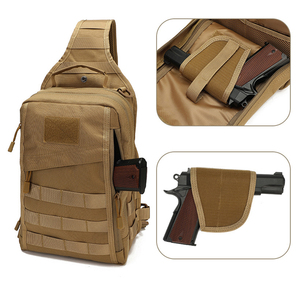 Sac à bandoulière tactique discret Highland Tactical Ops pour <span class=keywords><strong>homme</strong></span>, pour le transport dissimulé d'armes de poing, idéal pour la randonnée, avec support - Product Image 4