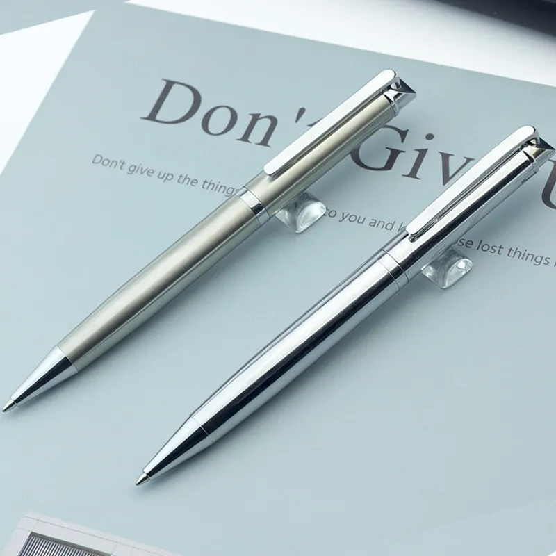 Paslanmaz çelik imza kalem şık tükenmez kalem ofis kırtasiye yönetici kalem