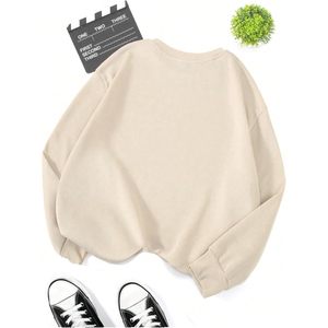 Sudadera de Forro Polar Unisex para Mujer FOXA, Cuello Redondo, Manga Larga, Estampado Gráfico, Holgada, Transpirable, 320g - Product Image 2