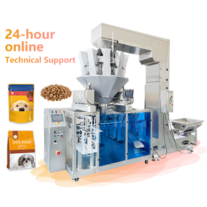 Machine d'emballage automatique haute vitesse pour aliments pour chiens en granulés, avec fermeture éclair, pour sachets souples et doypacks - Product Image 1