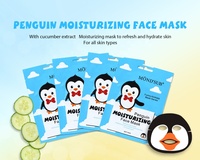 Masque de protection Facial, étiquette privée, en forme d'animaux amusants, de pingouin, hydratant en profondeur, avec extrait de gingembre, offre spéciale