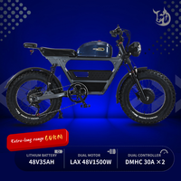 Bicicleta Eléctrica Retro con Llantas Gruesas Diton Tank 300, Motor de 48V 3000W, Batería de 35Ah, Bicicleta Eléctrica Todoterreno de 20 Pulgadas