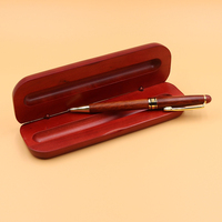 Ensemble de stylos cadeaux en bois de rose de luxe, stylo à bille en bois, emballage en bois naturel, boîte à stylos en bois, logo personnalisé