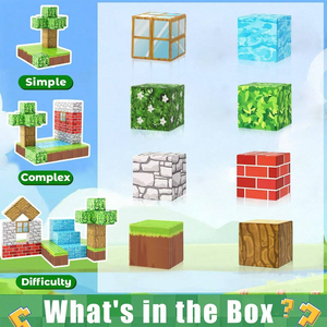 Ensemble de blocs de construction magnétiques pour enfants, mon monde de glace et de neige, puzzle de construction de maison, mine, grotte souterraine, blocs magnétiques - Product Image 6