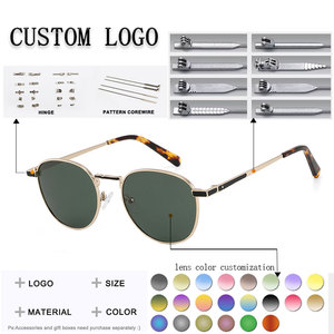 Gafas de Sol Unisex Ovaladas con Montura Completa Negra, Protección UV400, Protección Solar, Gafas de Sol Metálicas para Adultos - Product Image 2