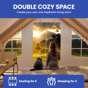 Carpa Inflable, Carpas Inflables de Fácil Configuración al Aire Libre para Acampar, Carpa Portátil de Lona de Algodón para Glamping - Product Image 3